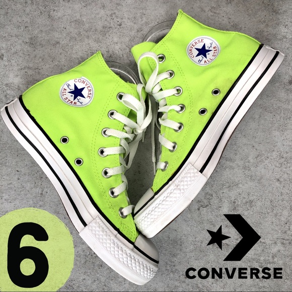 neon green converse high tops